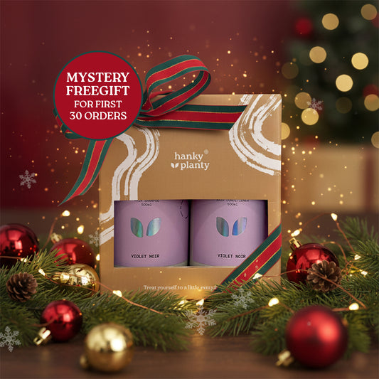 Hanky Planty Violet Noir Shampoo & Conditioner 500ml Christmas Set