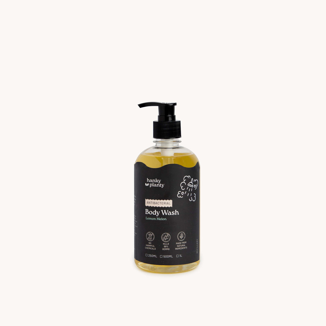 Hanky Planty Premium Lemon Melon body wash, 500ml β SLS-free, plant-derived, made in Malaysia
