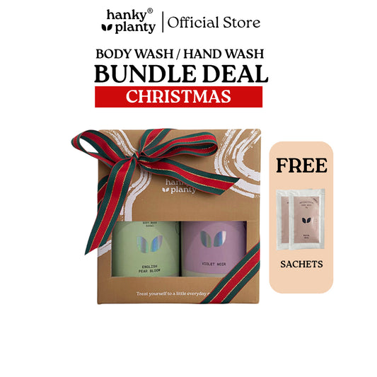 Hanky Planty Body & Hair Set Christmas Bundle – Body Wash + Shampoo Gift Set Moisturizing Nourishing