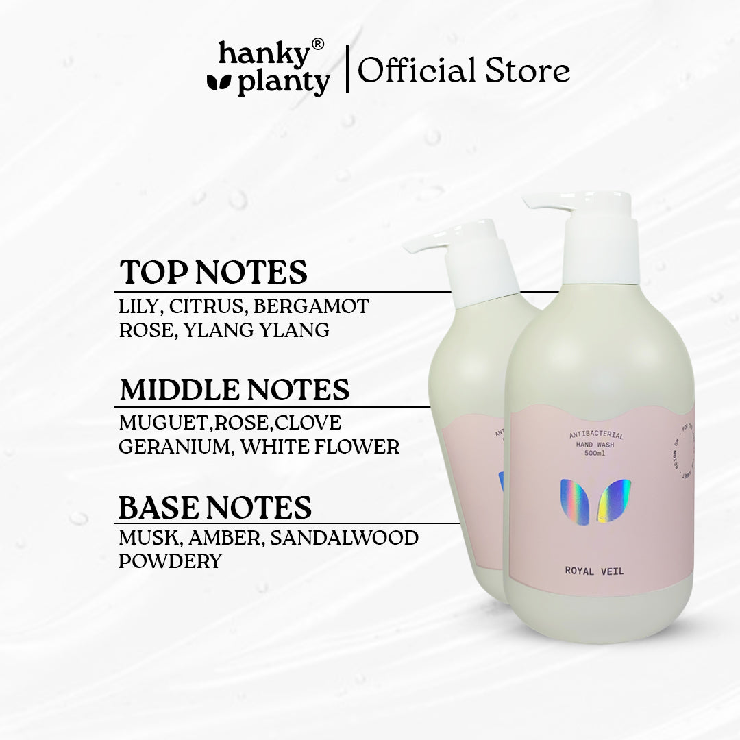 Hanky Planty Royal Veil Body Wash & Hand Wash 500ml  Christmas Set