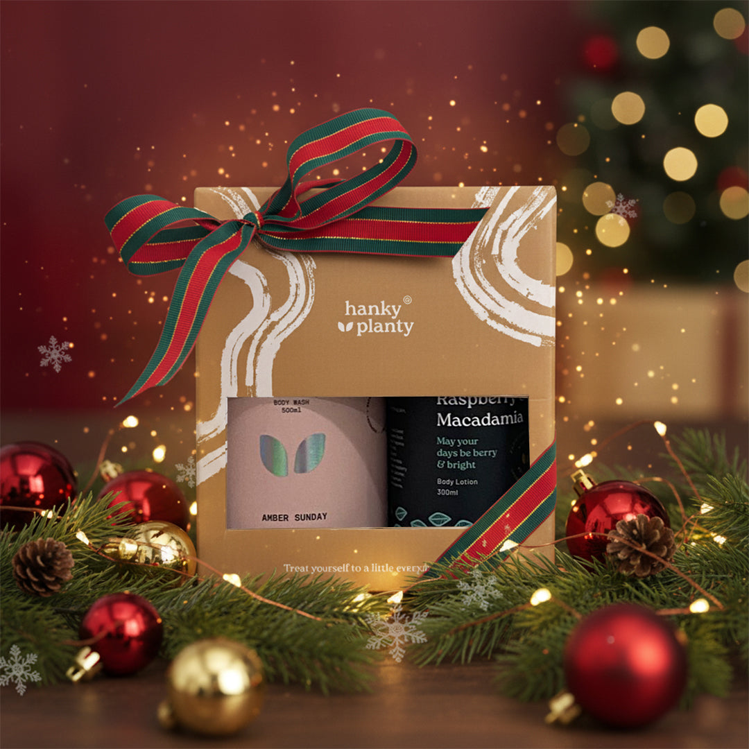 Hanky Planty Body Glow Set Christmas Bundle Body Wash + Body Lotion Gift Set Moisturizing Hydrating