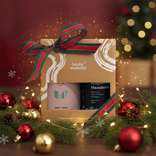 Hanky Planty Body Glow Set Christmas Bundle Body Wash + Body Lotion Gift Set Moisturizing Hydrating