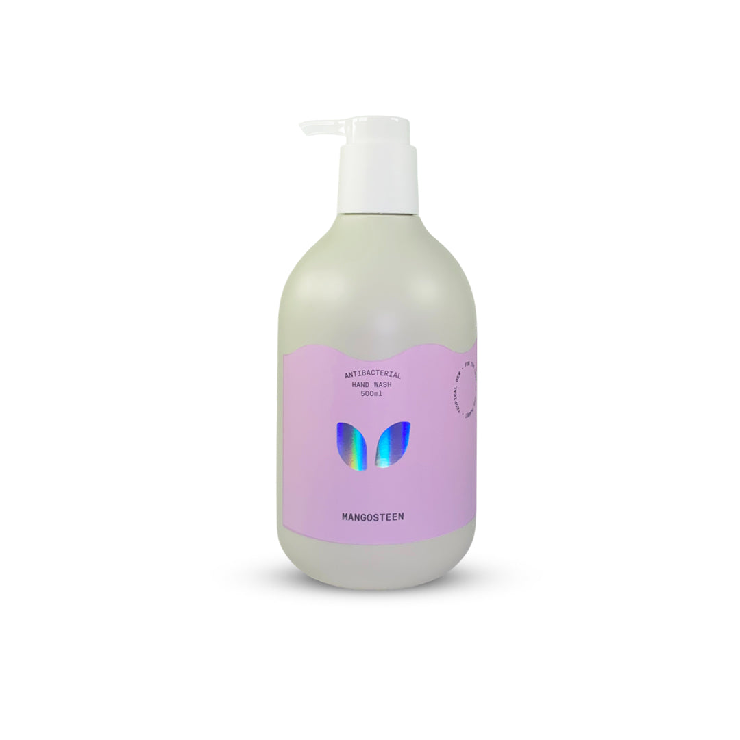 Hanky Planty Mangosteen antibacterial hand wash, 500ml pump bottle — sulfate-free, plant-derived, made in Malaysia