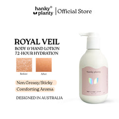 Hanky Planty Royal Veil moisturising body lotion — sulfate-free, plant-derived, made in Malaysia