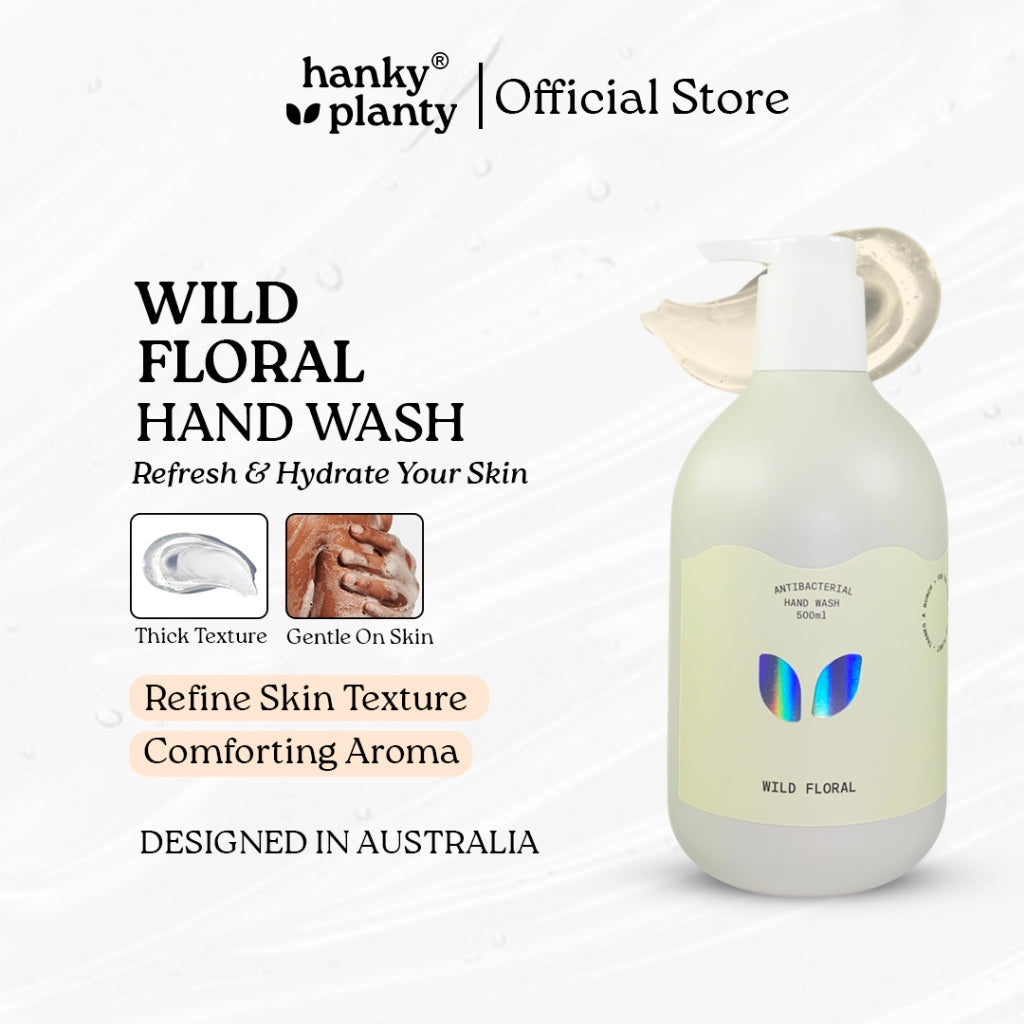 Hanky Planty Hand Wash Valentine Set Wild Floral Musk Petal 500ml Valentine Gift