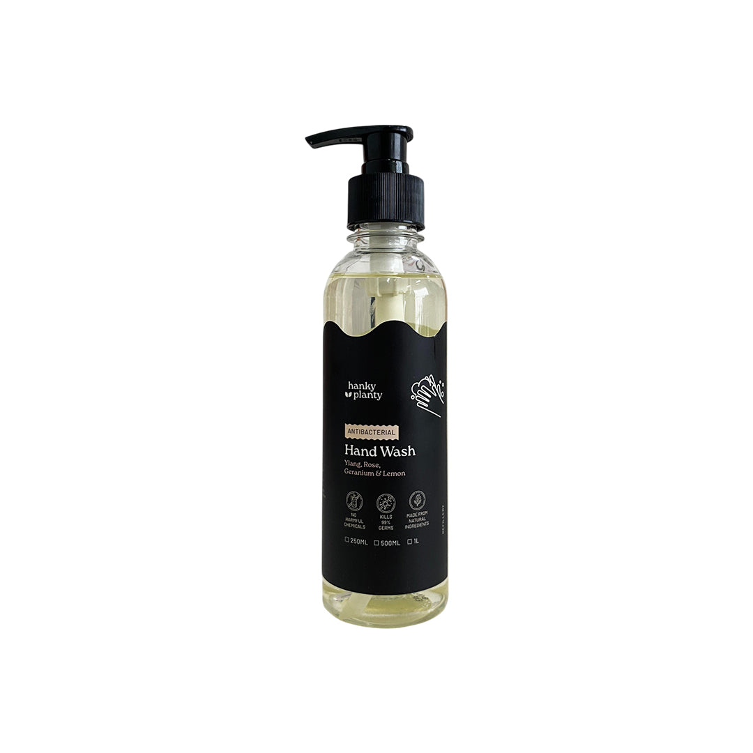Premium Antibacterial Hand Wash - Ylang, Rose, Geranium & Lemon