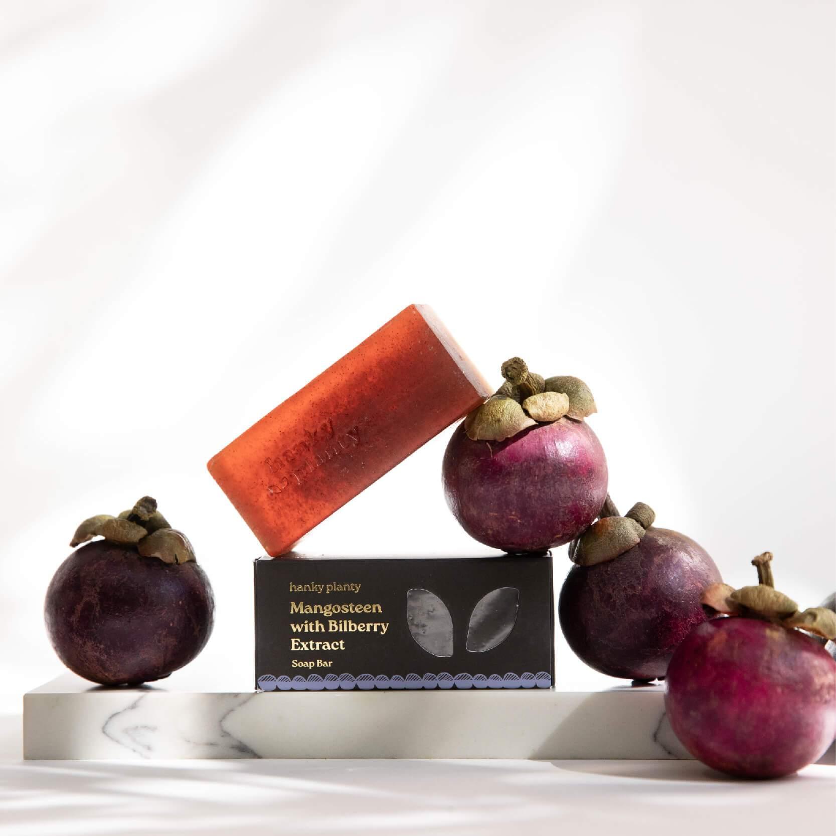 Hanky Planty Mangosteen with Bilberry Extract Soap Bar (145g).