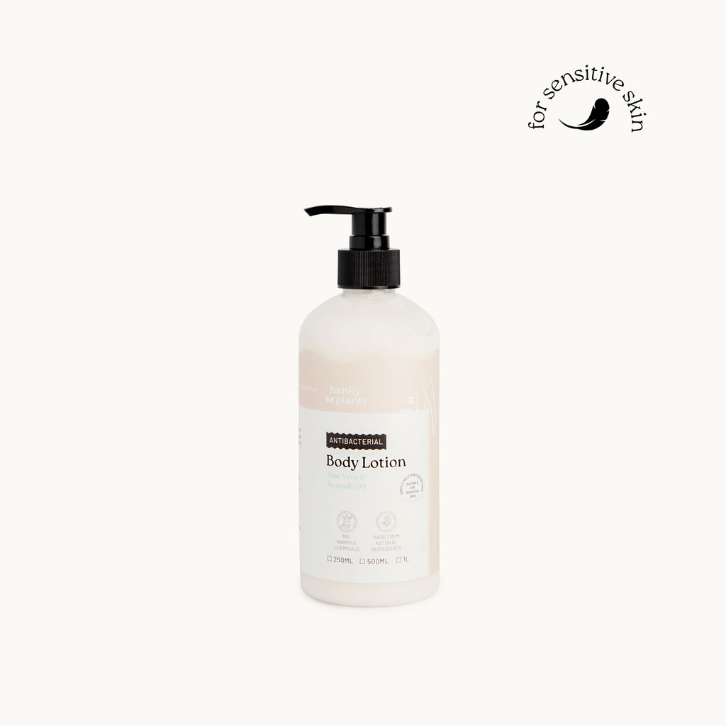 Antibacterial Body Lotion Aloe Vera & Avocado Oil Hanky Planty