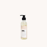 250ml Rose & White Musk Body Wash in clear pump bottle with minimalist label, gentle and refreshing formula by Hanky Planty


