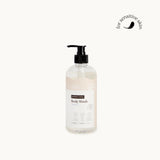 Hanky Planty Sensitive Skin Body Wash with Vitamin E, 500ml pump bottle, gentle and hydrating formula, displayed on a clean white background.